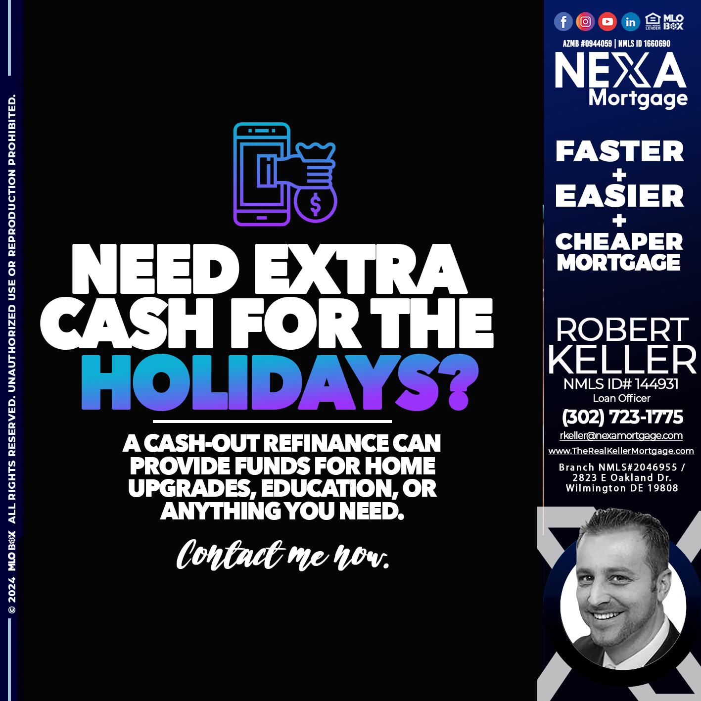 NEED EXTRA CASH - Robert C Keller -Branch Manager - National Mentor