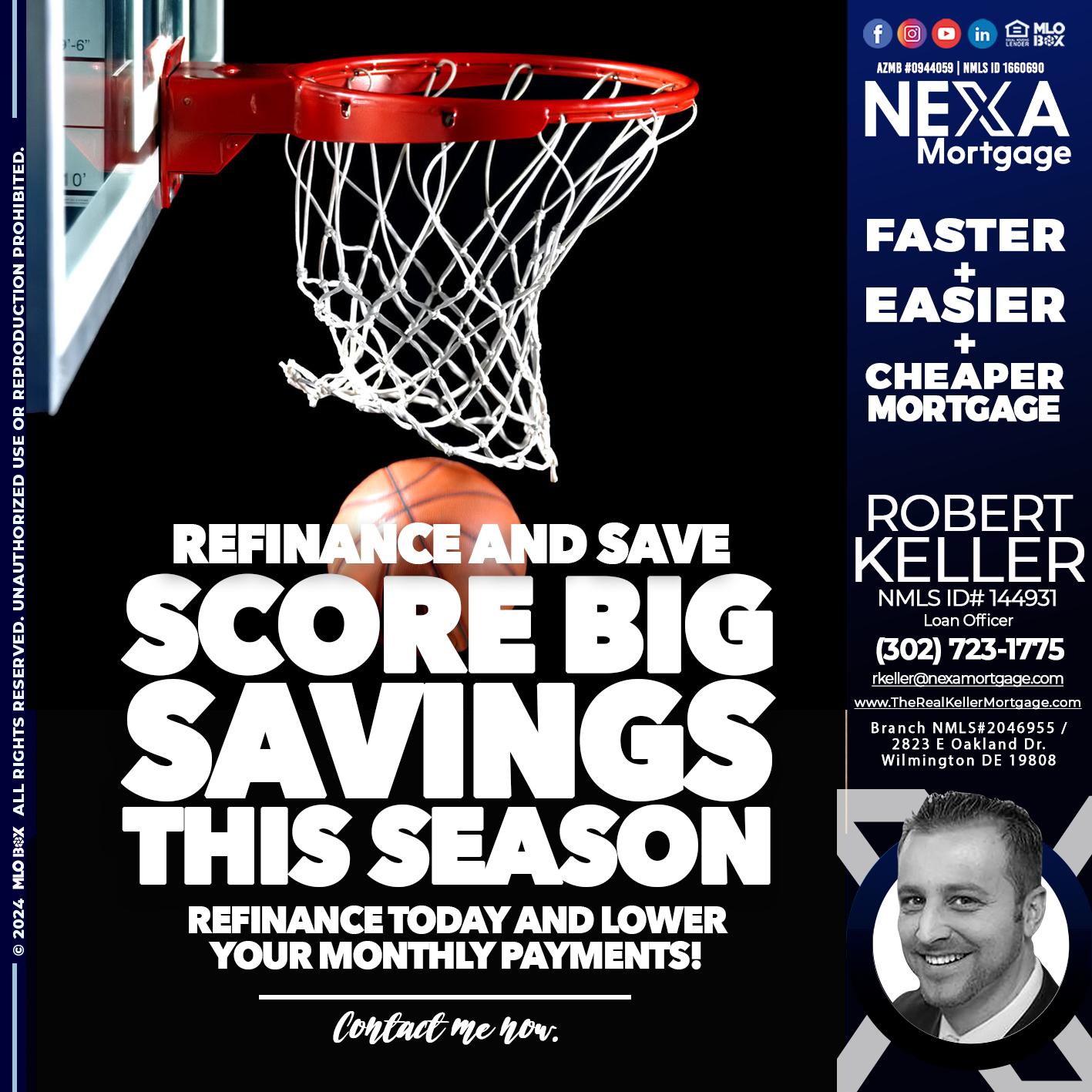 SCORE SAVINGS - Robert C Keller -Branch Manager - National Mentor